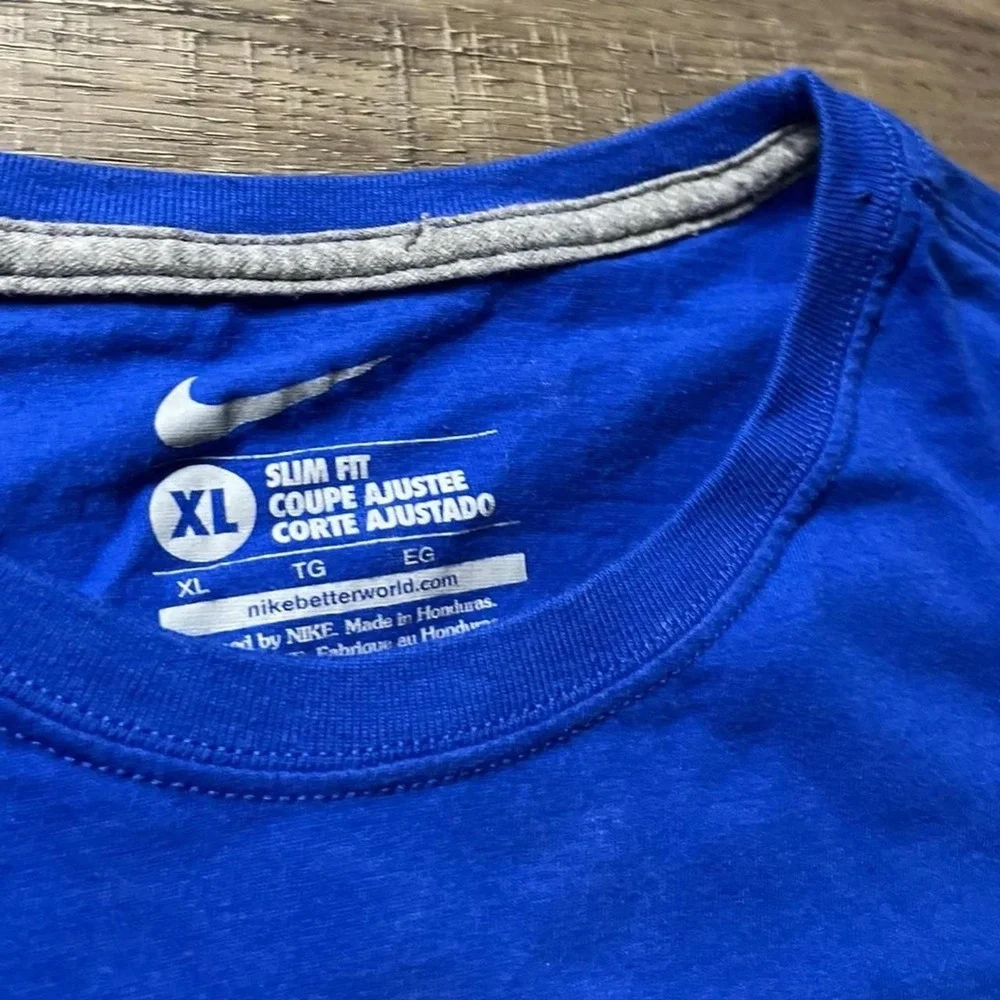 Nike Swoosh Blue Women's Vintage Slim Sportswear Long Sleeve Shirt size XL‎